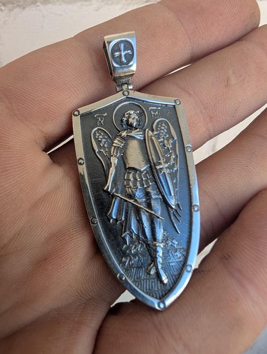 Срібний кулон ладанка серебряная архангел срібло серебро крестик  925