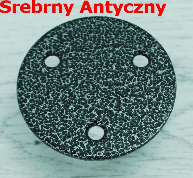 Wieszak Hak Uchwyt metalowy kuty na doniczkę - Srebrny Antyczny (W40)