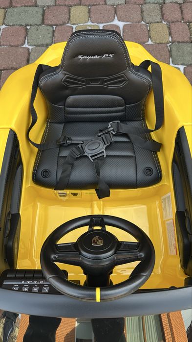 Дитячий електромобіль Porsche Spyder RS Авто на акумуляторі дитяче авт