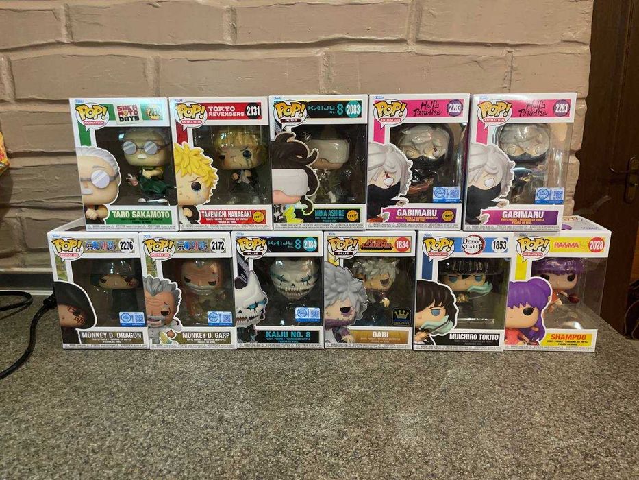 фігурки Funko Pop Anime One Piece Kaiju No. 8 Hell's Paradise Demon Slayer My Hero Academia Tokyo Revengers Sakamoto Days Ranma 1/2 Аніме Фанко поп