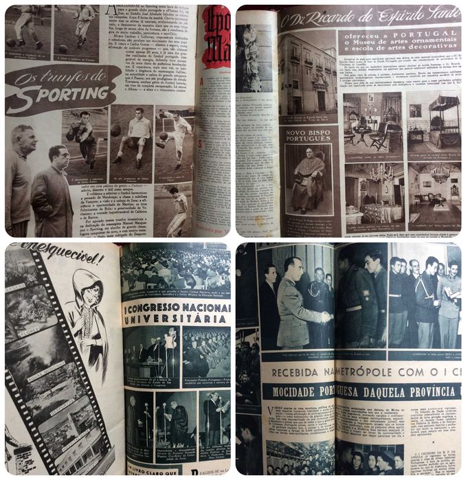 13 Revistas Flama . História, desporto, política, moda, etc., 1953