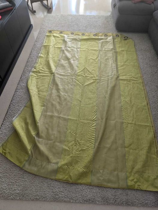 4 Cortinas Duplas verdes