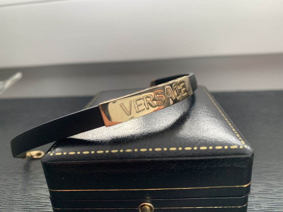 Nowa Złota Bransoleta na Kauczuku Versace 8.03g 585 Unisex/Wys!