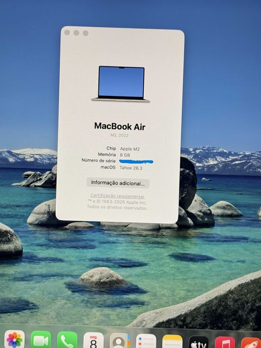 MacBook Air 13,6 M2 Apple IMACULADO (Fatura e Garantia)