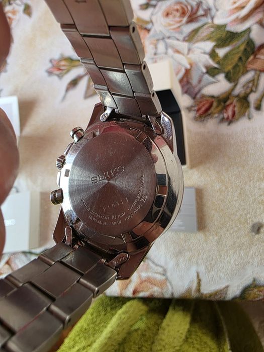 Чоловічий годинник Seiko Chronograph 6T63-00D0 White Quartz