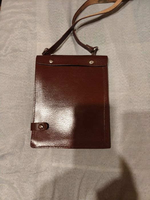 Oryginalna skórzana wojskowa torba tzw.    "Raportówka,,