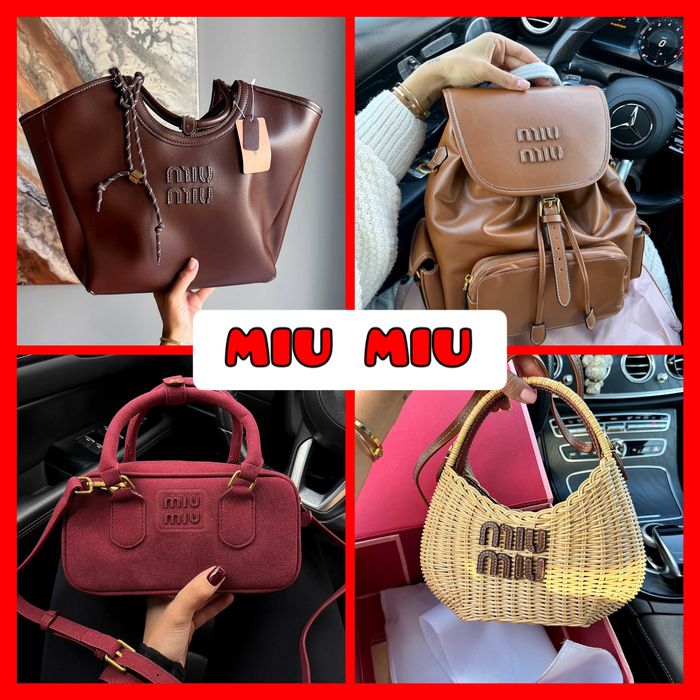 ‼️БЕЗ ПЕРЕДПЛАТИ Жіночі сумочки Miu Miu Повний комплект | Якісна шкіра