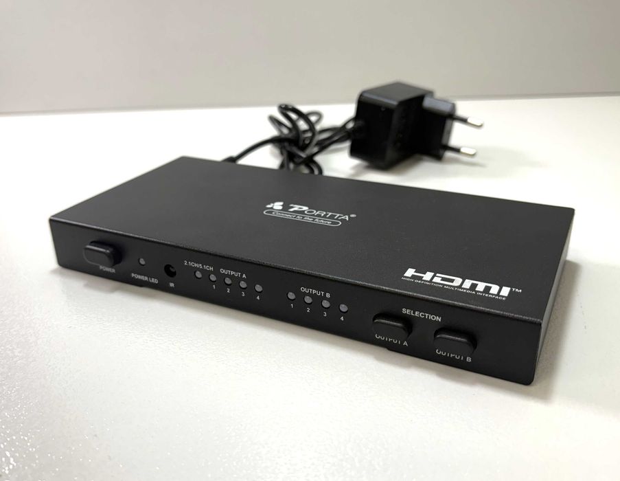 Portta Przełącznik 4x2 HDMI Matrix 4K 3D
