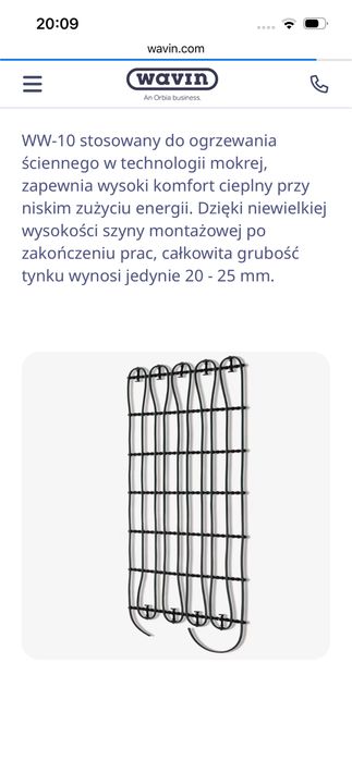 Rura do ogrzewania sciennego