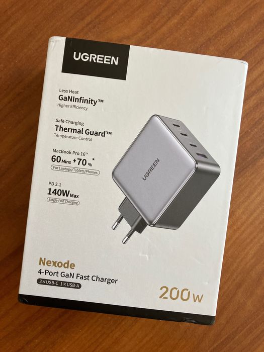 Зарядний пристрій UGREEN 200W Nexode  GaN PD3.1 (x764). Блок