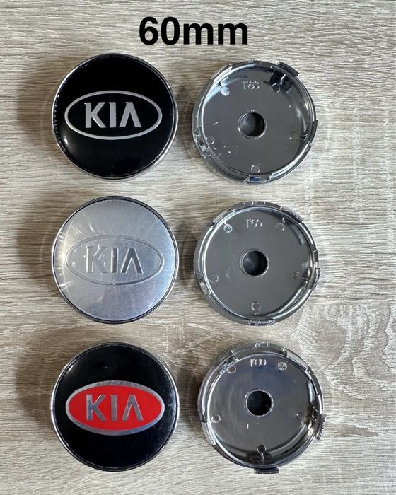 Conjunto 4 Centros Tampas Jantes Kia 56mm 58mm 60mm 65mm 68mm 75mm