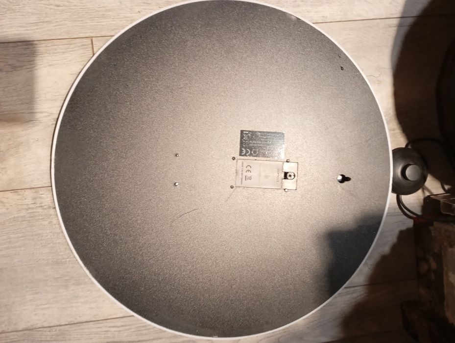 Lustro LED wiszące okrągłe w białej ramie 45cm