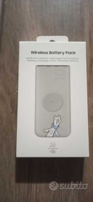 Wireless powerbank Battery pack Milano Cortina 10000mAh NOVO CELADO