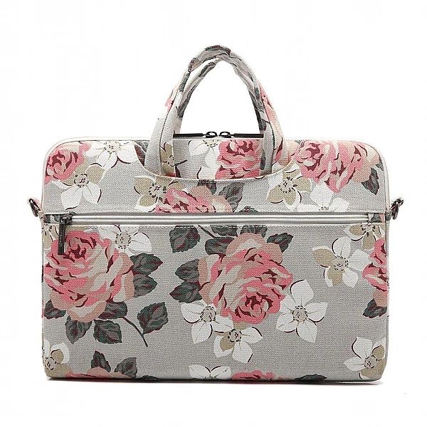 Torba Canvaslife Briefcase na laptopa 15-16'' - granatowo-różowa