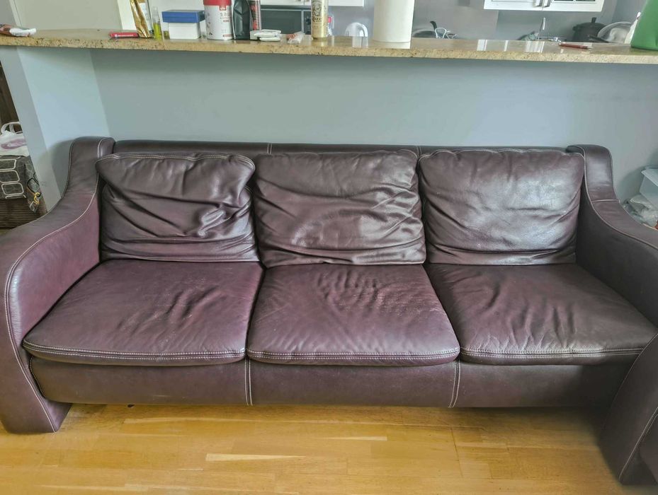 sofa skórzana + fotele "seriaserio"