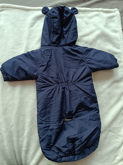 Granatowy śpiworek 62/68 jak NOWY