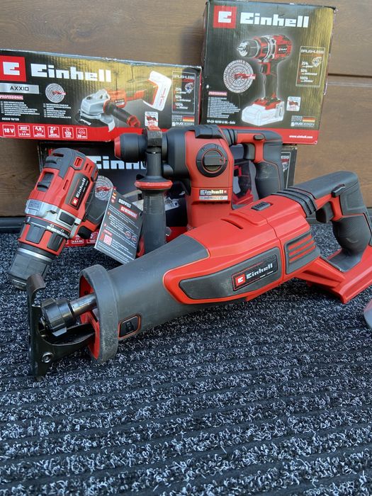 Zestaw elektronarzedzi einhell szlifierka piła młotowiertarka