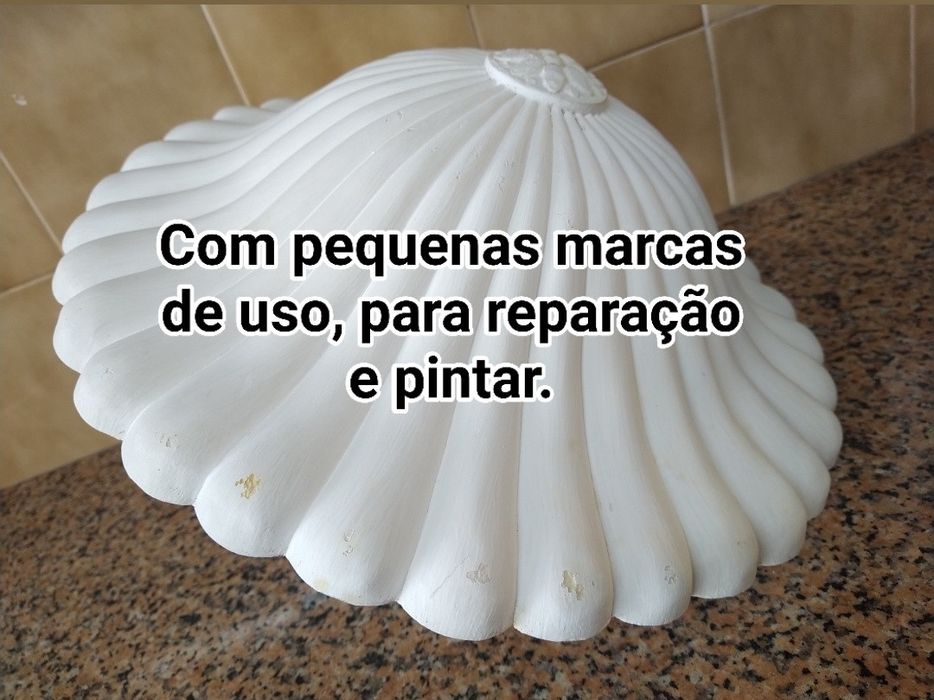Candeeiro em gesso antigo vintage casa quarto apartamento vivenda escritório gabinete cozinha.