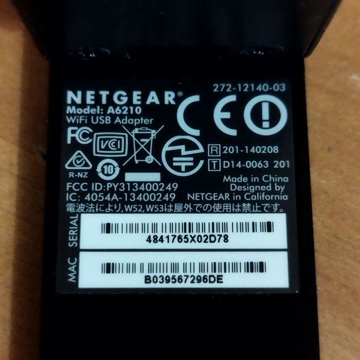 Wi-Fi адаптер NETGEAR A6210, USB 3.0