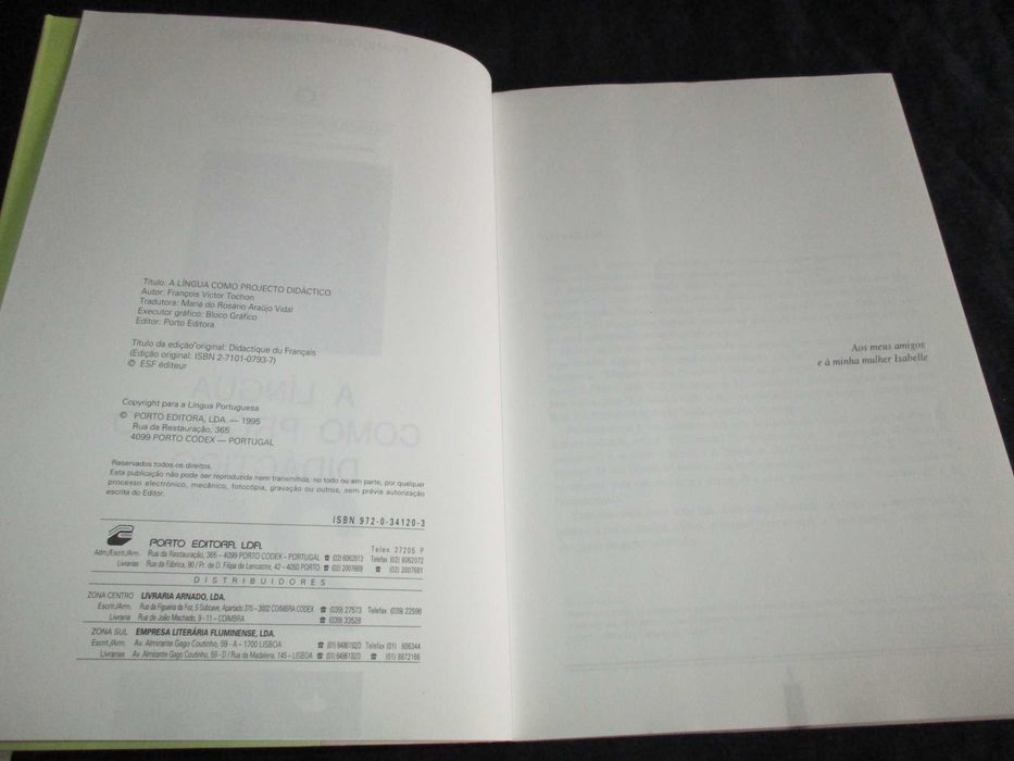 Livro A Língua como projecto didáctico
