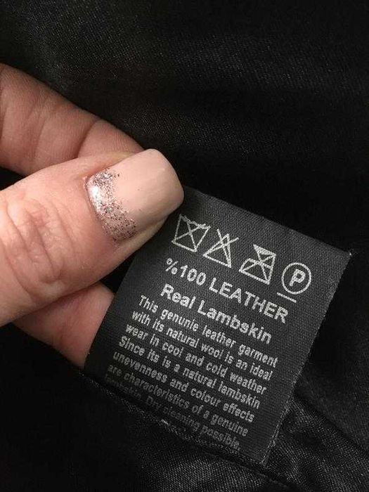 Шкіряне пальто стьобане