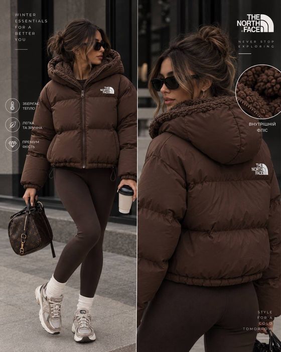 Жіноча зимова куртка на махрі TNF