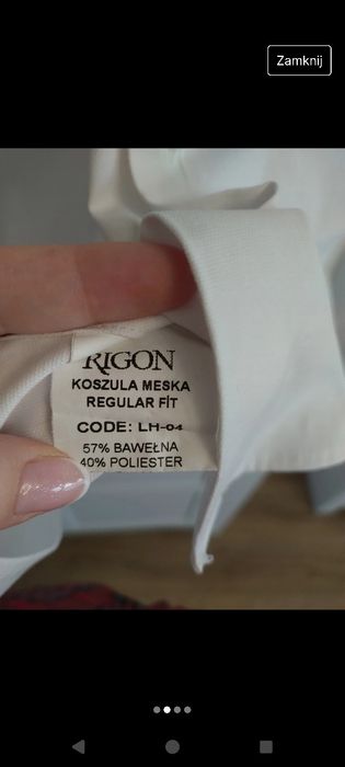 Koszula męska ze stójką rozm. XXL