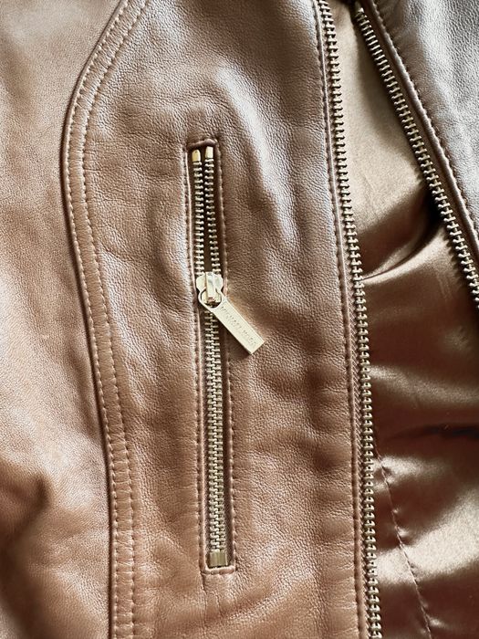 Casaco em pele Michael Kors camel