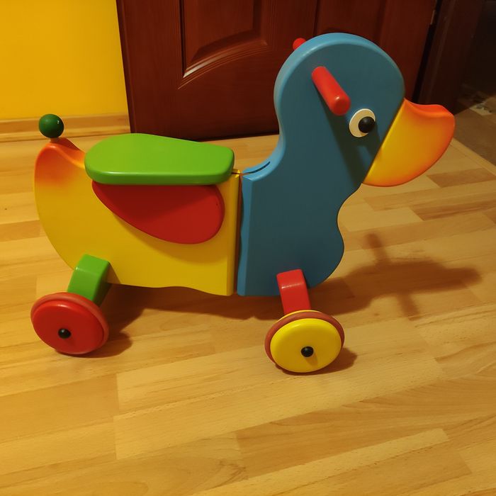 Drewniany jeździk dla dziecka Polska firma Kłosek