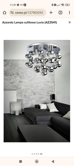 Plafon, żyrandol, oświetlenie