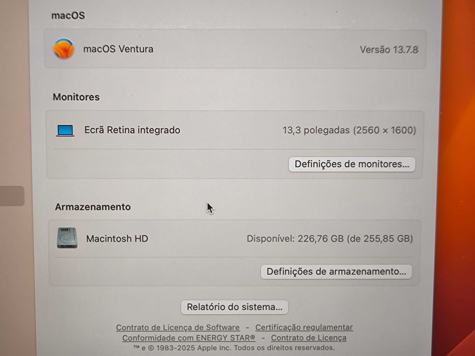 Apple Macbook Pro 13 i7 SSD 256GB 16GB ram Iris Retina# bateria NOVA
