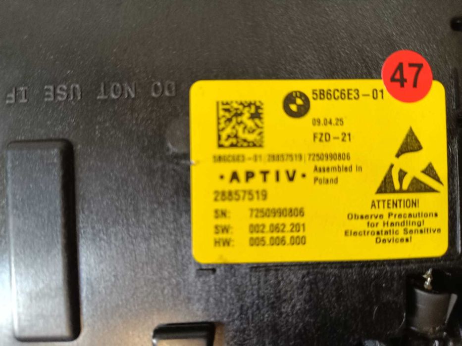 Centrum funkcyjne dachu, lampka podsufitki BMW X3 G45 B6C6E3