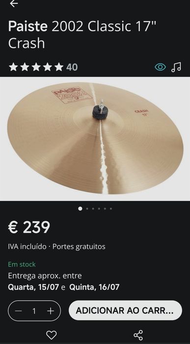Kit de pratos Paiste série 2002/Rude/Signature
