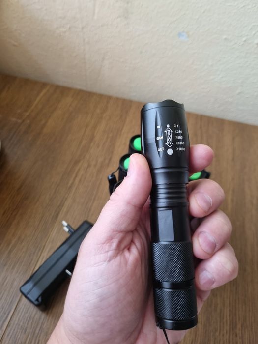 Ліхтарик світлодіодний LED T6 тактичний на акумуляторах 18650 / ААА