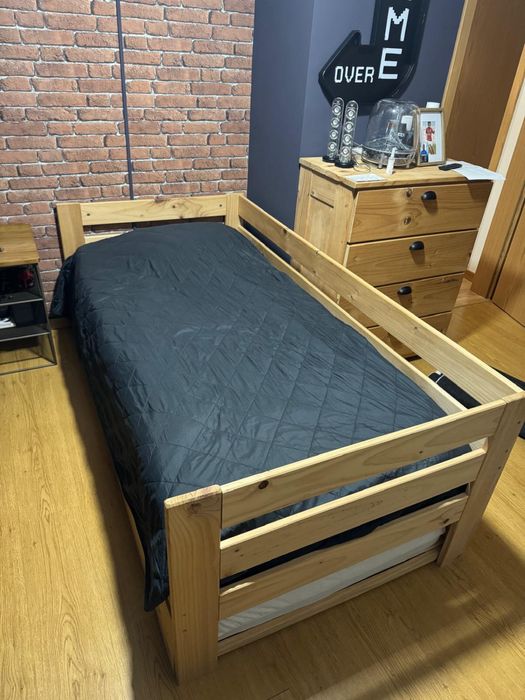 Cama Madeira LUFE c/ Colchão