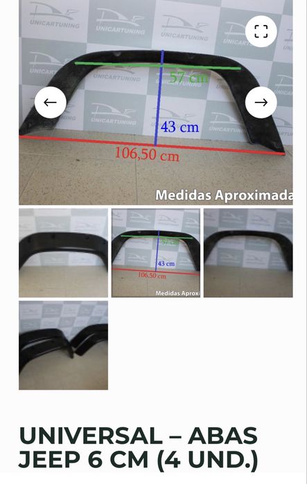 Abas universais para jeep