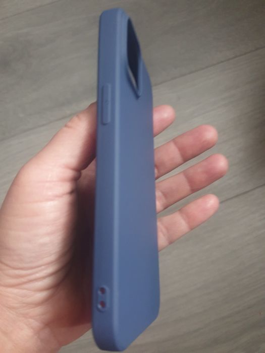 Case matowy etui plecki Iphone 13 / 14 ciemny granat silikon