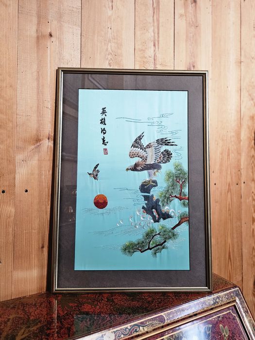 Obraz chiński wyszywany na jedwabiu #1563 Stylowy Węgrów