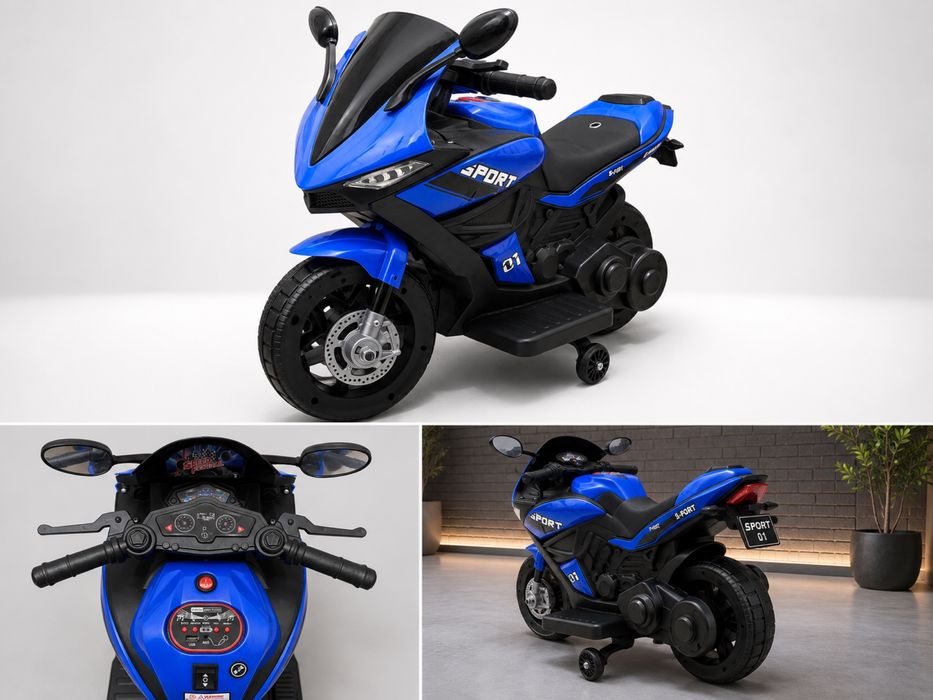 Motorek elektryczny dla dziecka Sport 6V światła dźwięki USB