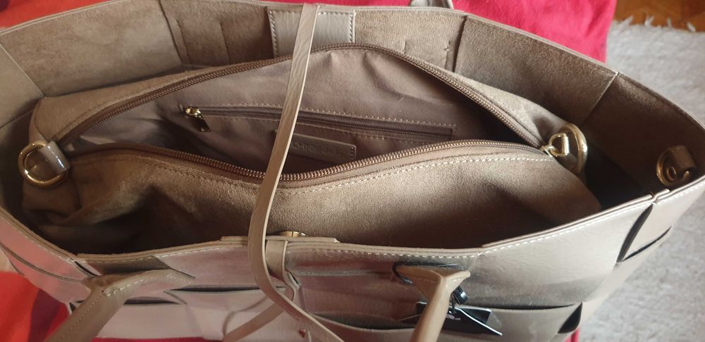 Ochnik super karmelowa/beżowa torebka