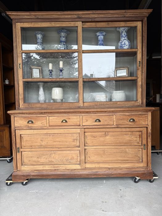 KREDENS witryna biblioteka drewniana stara vintage rustykalna drewno