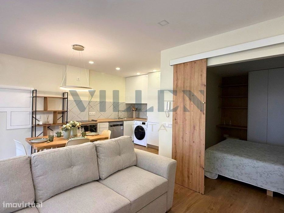 Apartamento T1 mobilado no centro da Trofa