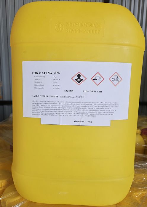 Formalina techniczna 37 % opakowanie 25 l