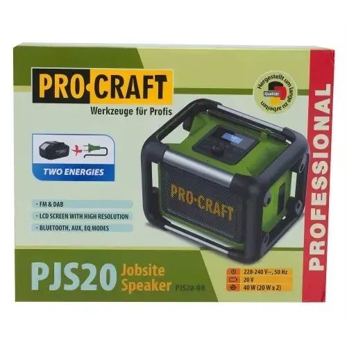 Акумуляторний радіоприймач Procraft PJS20 (Без АКБ і ЗП)