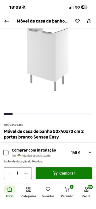 Movel de casa de banho com lavatório