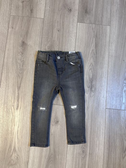 Jeansy spodnie Zara szare 92 nowe