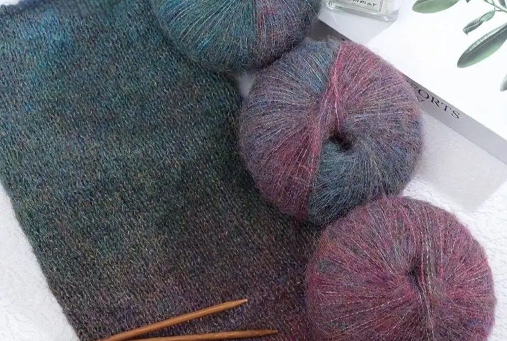 Włóczka ombre, 20 % moher.