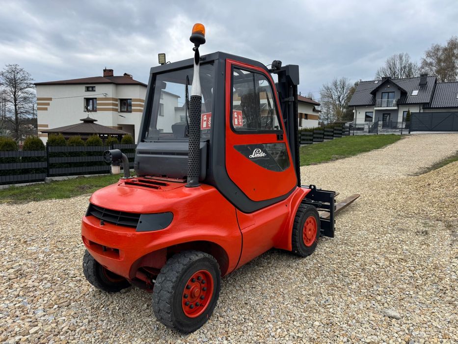 Wózek widłowy Linde H40D (obrotnica, długie rozsuwane widły , kabina)