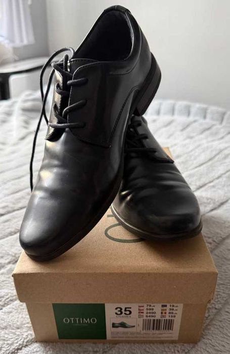 Buty wizytowe chłopięce OTTIMO r. 35 | Półbuty galowe garnitur/granatowe