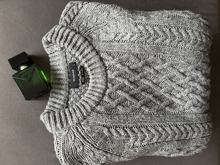 Sweter szary męski Reserved L wysyłka Inpost gratis